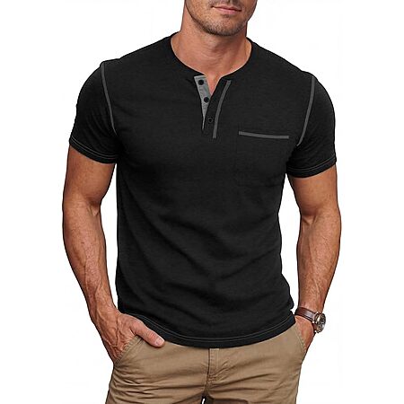 Snag the NITAGUT Men’s Short Sleeve Henley Shirt for Just $7.49 on Amazon
