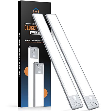 Score a 2-Pack of Rechargeable Motion Sensor Lights for Just $10.99 on Amazon