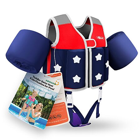 AEOCOO Kids’ Swim Float Vest Takes a Dive in Price on Amazon