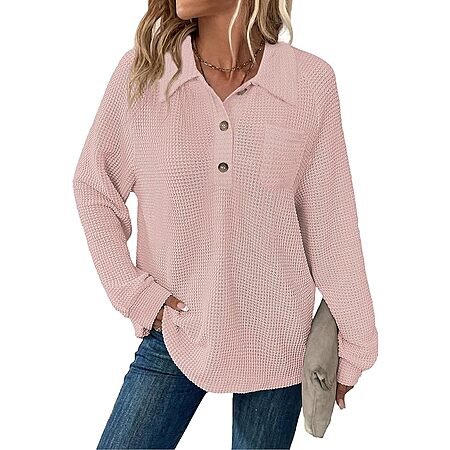 This Stylish Women’s Waffle-Knit Tunic Is a Steal at Amazon Right Now
