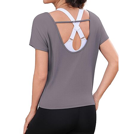 Totatuit Women’s Open Back Workout Top Is Just $3.99 on Amazon