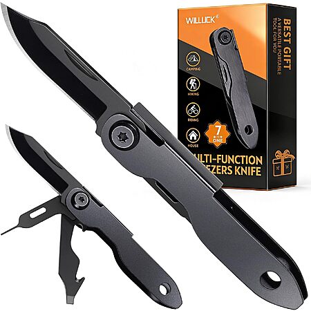 Deal Alert: 7-in-1 EDC Pocket Multitool Knife w/ Tweezers & Keyhole (1.41″ Blade) $2.99 + Free Shipping w/ Prime or on $35+