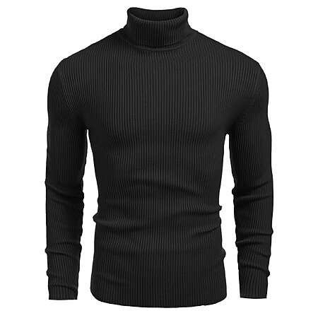COOFANDY Men’s Ribbed Slim Fit Turtleneck Sweater Is a Steal on Amazon